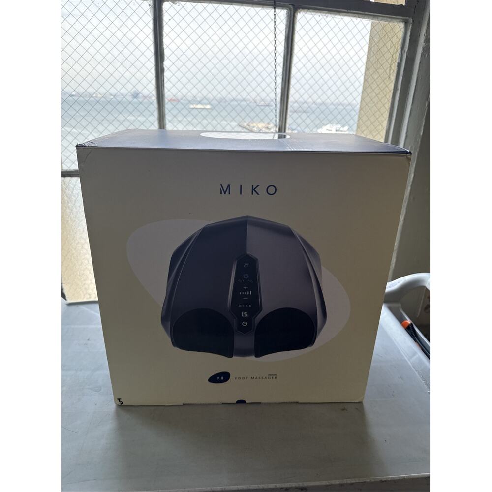 MIKO Y11 Foot Massager Shiatsu Heat Compression Black w/ Charger Open Box